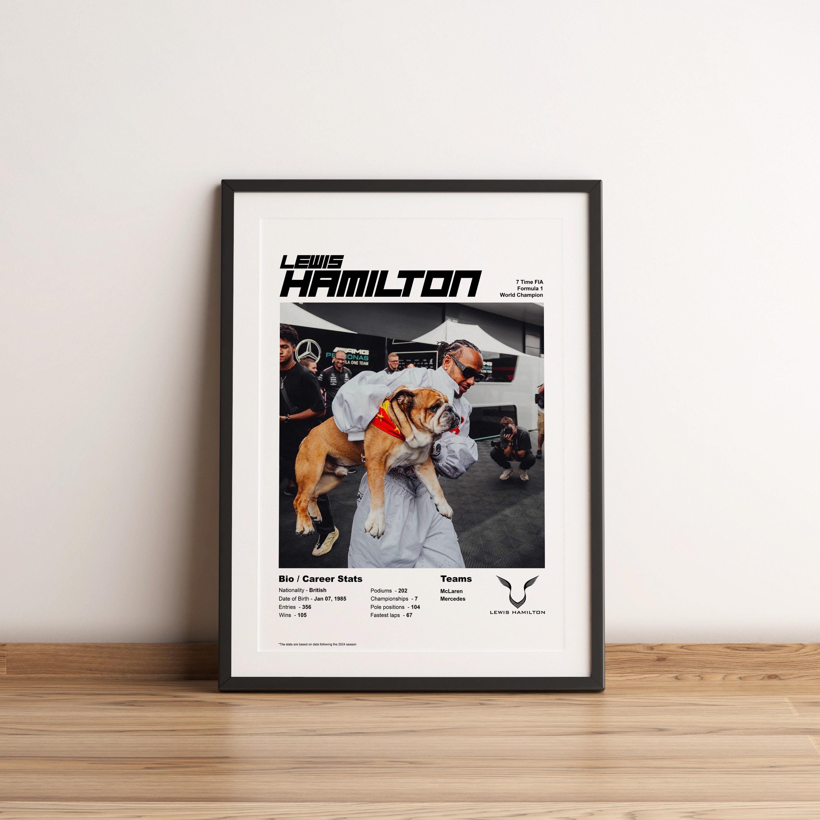 Lewis HAMILTON FORMULA 1 Wall POSTER McLaren Mercedes Canva Print A4 A3 A2 A1 Size, F1 Wall Art, Formula 1 Poster, Formula1 Canva, F1 Print