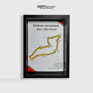 3D Imola Racing Track Wall Art: Copper Finish, Formula 1 Gift