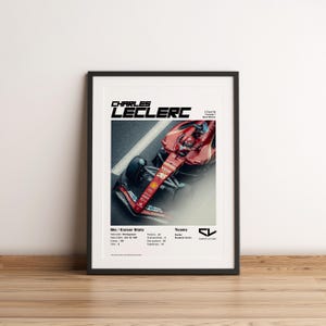 Charles LECLERC Poster Ferrari FORMULA 1 POSTER Canva Print A4 A3 A2 A1 Size, F1 Wall Art, Formula 1 Poster, Formula 1 Canva, F1 Print