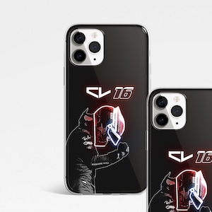 Charles Leclerc Formel 1 Handyhülle Leuchtender Helm F1 Handyhülle