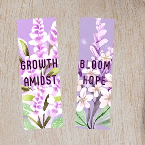 Flower Bookmark Handcrafted Purple Floral Bookmarks Unique Vibrant Purple Gifts for Readers Book Lovers