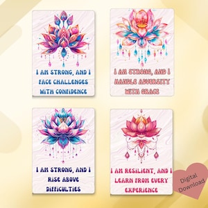 Tarjetas de afirmaciones para la salud mental, Tarjetas de afirmaciones de bienestar, Afirmaciones positivas para la salud mental, Bienestar diario