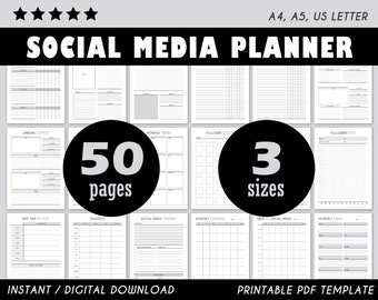 Social Media Planner, Business Planner, Printable Planner, Blogger Planner, Printable Checklist, Content Planner, Content Creator, Instagram