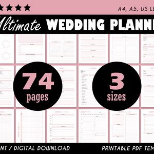 Wedding Planner, Digital Planner, Wedding Checklist, Wedding Planning, Wedding Timeline, Wedding Organizer, Wedding ıtinerary, Wedding Plans