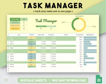 Task Management To-Do List Task Tracker Daily To Do List Digital To Do List Content Calendar Google Sheets Business Planner To Do List