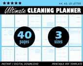 Ultimate Cleaning, Home Cleaning Bundle, 30 Day Declutter, Deep Clean Checklist, Daily Weekly Monthly, Cleaning Checklist, Editable Cleaning