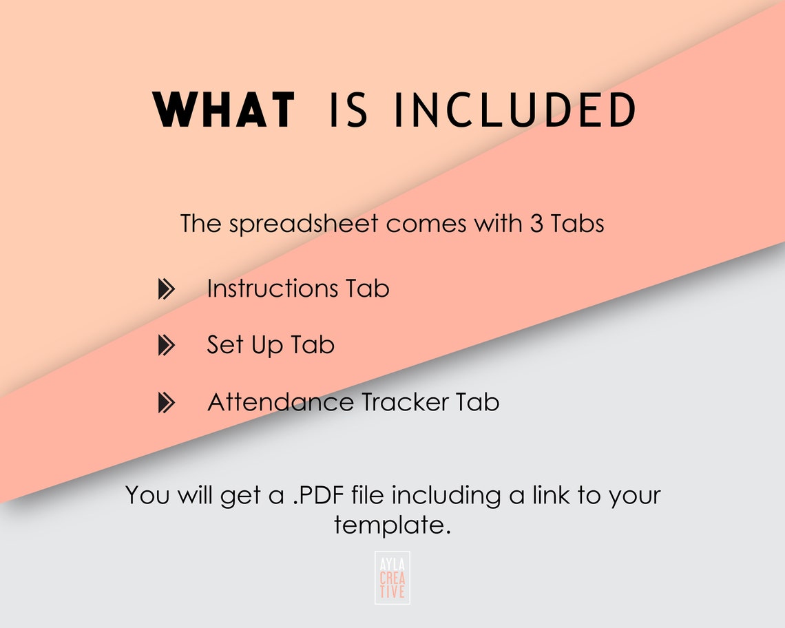 Attendance Tracker Employee Attendance Attendance Chart Etsy