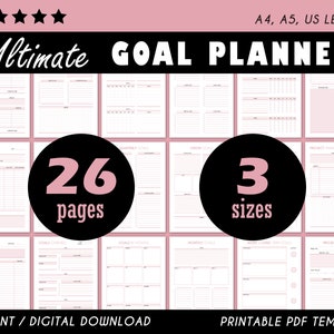 Goal Setting Planner, Planner Template, Weekly Goal Planner, Planner Printable, Planner Insert, Future Goal Planner, Goals Planner Canva
