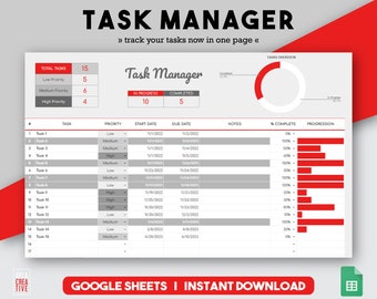 Daily To Do List Tasks Spreadsheet Work Analytics Easy Calendar Today Countdown Quick Notes Digital Planner Daily Planner Undated