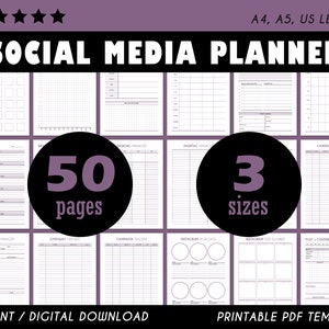 Social Media Planner, Content Planner, Content Calendar, Instagram Planner, Social Media Content, Content Schedule, Marketing Planner