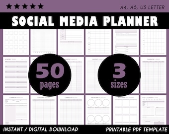 Social Media Planner, Content Planner, Content Calendar, Instagram Planner, Social Media Content, Content Schedule, Marketing Planner