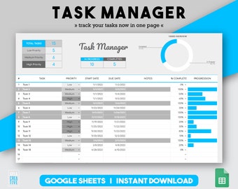 To Do List Excel Daily To Do Priority Matrix Excel Planner Template Task Tracker Task Template Digital Planner Task Management
