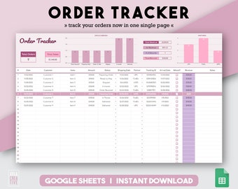 Order Tracker Order Spreadsheet Small Business Order Form Business Tracker Purchase Order Order Tracking Order Tracker Excel Business