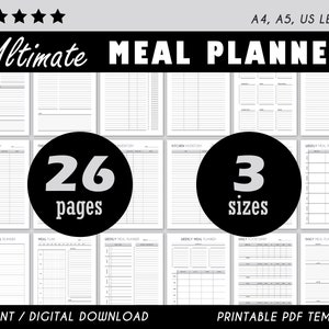Wekelijkse maaltijdplanner, afdrukbaar maaltijdplan, maaltijdtracker, wekelijkse maaltijdplanning, familiemaaltijdplanner, maaltijdplansjabloon, dagelijkse maaltijdplanner