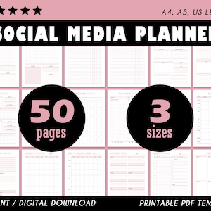 Social Media Planner, Business Planner, Printable Planner, Blogger Planner, Printable Checklist, Content Planner, Content Creator, Instagram