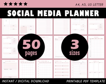 Social Media Planner, Business Planner, Printable Planner, Blogger Planner, Printable Checklist, Content Planner, Content Creator, Instagram