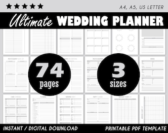 Wedding Binder, Wedding Planning, Wedding Checklist, Wedding Planner, Wedding Notebook, Engagement Gift, Wedding Kit, Lesbian Planner