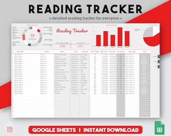 Book Reading Planner, Digital Reading, Book List, Reading List, Reading Challenge, Bookshelf Tracker, Book Challenge Book Planner Book Lover