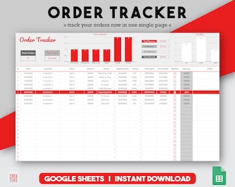 Order Tracker Business Tracker Small Business Bookkeeping Google Sheets Spreadsheet Template Order Log Sales Tracker Shipping Tracking