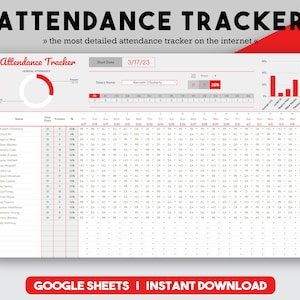 Attendance Sheet Employee Attendance Attendance Tracker Attendance Excel Attendance Google Preschool Attendance Attendance Record Attendance