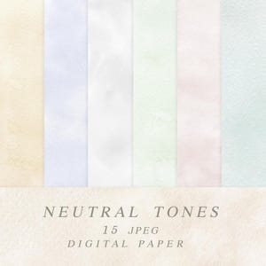 Fundo neutro aquarela, papel digital tom terra, fundo rosa empoeirado, bege, verde, azul imagem JPG download instantâneo, criação de cartões