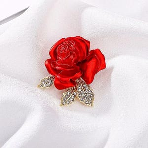 Brooch Roses Elegant Versatile Pin Handmade Premium Quality Non Rusting