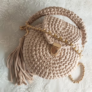 Macaron Bag/Handmade Bag/Hand Woven Bag/Crochet Bag/Knitted Bag/Pink Bag/Designer Bag/Luxury Bag/Shoulder Bag/Luxury Bag/Women&#39;s Bag