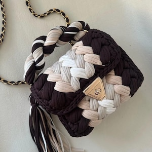 Multicolor Custom Made Bag/Colorful Crochet Bag/Luxury Crochet Bag/Hand Woven Bag/Handmade Women&#39;s Bag/Cute Shoulder Bag