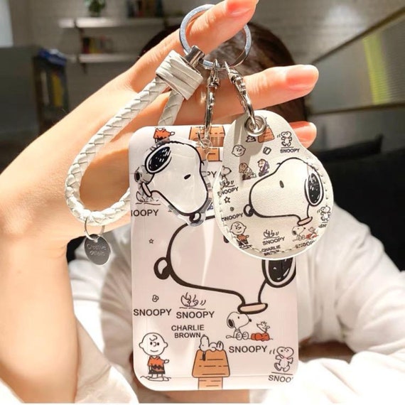 Snoopy Lanyard ID Badge Holder Bag Tag Keychain 