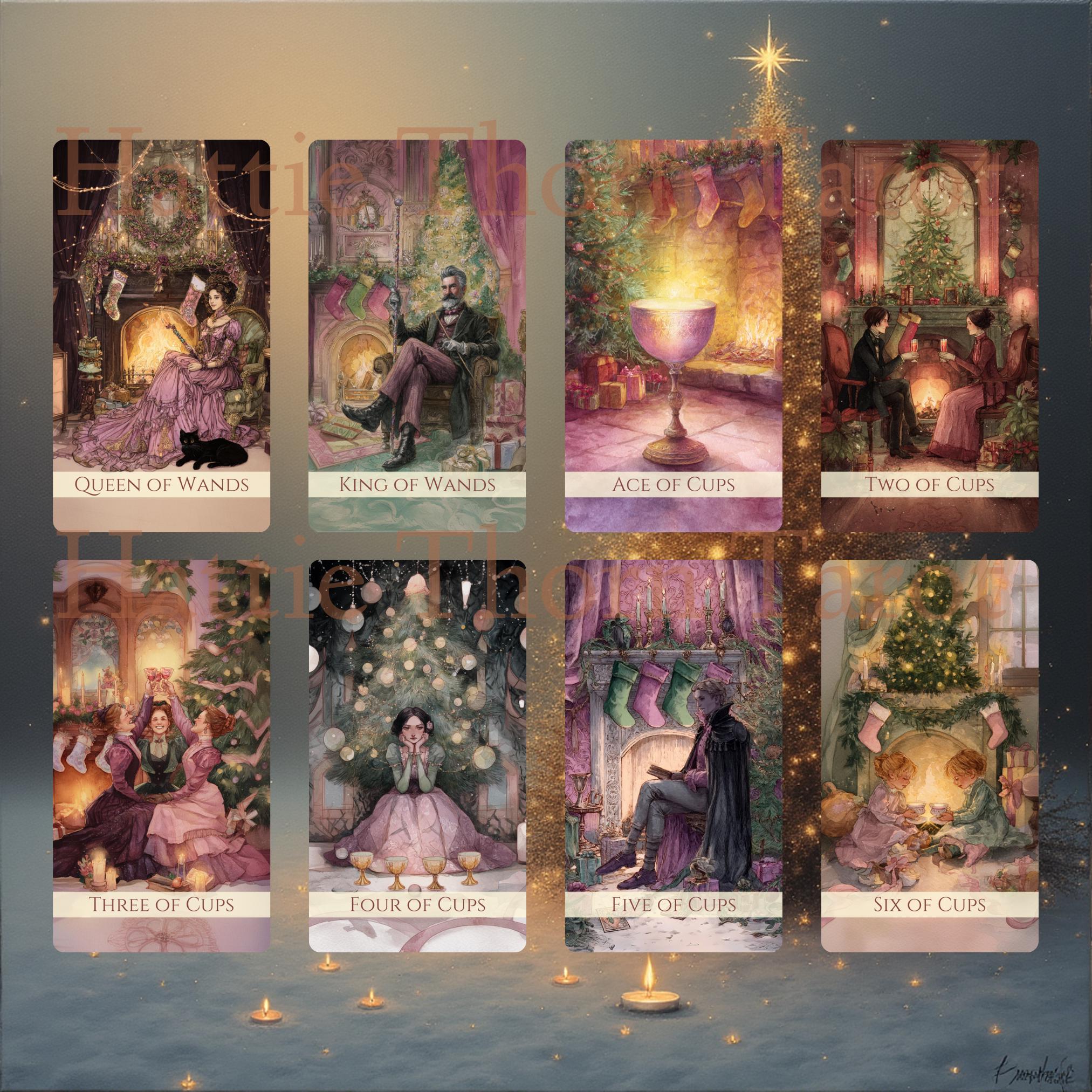 Festive Hearth Tarot • Victorian Christmas 78-card Deck • Cozy