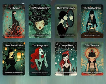 Mystic Maidens Oracle • 50-Card Deck • Feminine Archetypes & Inner Wisdom • Hattie Thorn Original