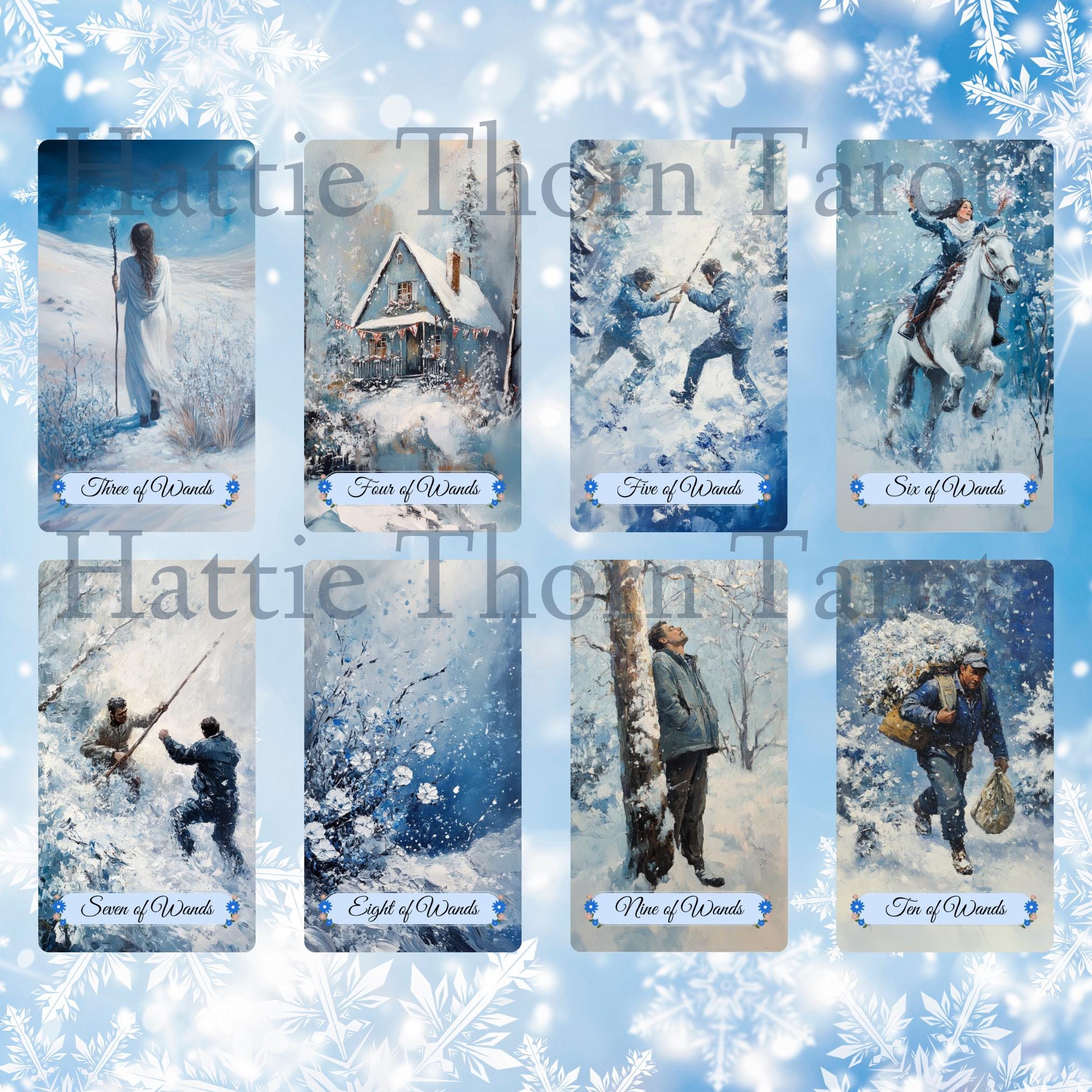 Winter Pastures Bundle • Tarot and Lenormand • Frosted Style
