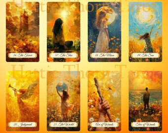 Summer Meadows Tarot • 78-card Deck • Sun-drenched Fields