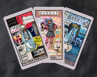 Straight Talking Tarot • A Bold Tarot of Clarity & Truth • 78-Card Modern Collage Deck • Hattie Thorn