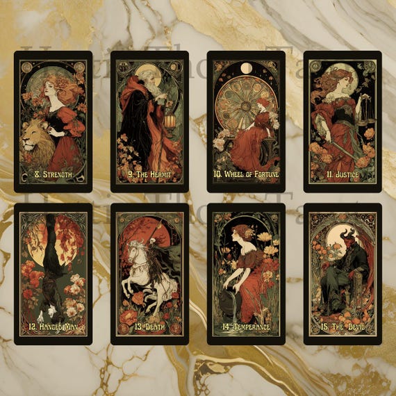 Tarot Nouveau • Art Nouveau Elegance & Vintage Romance • Hattie