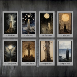 Shadow Fates Tarot by Hattie Thorn. Original Design 78 Card Deck Based on Rider Waite including Shadow Fates Tuck Box