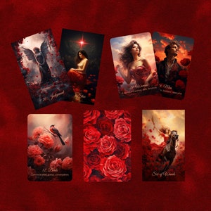 Scarlet Rose Love Tarot und Lenormand Bundle von Hattie Thorn. 2 Deck Spezial!