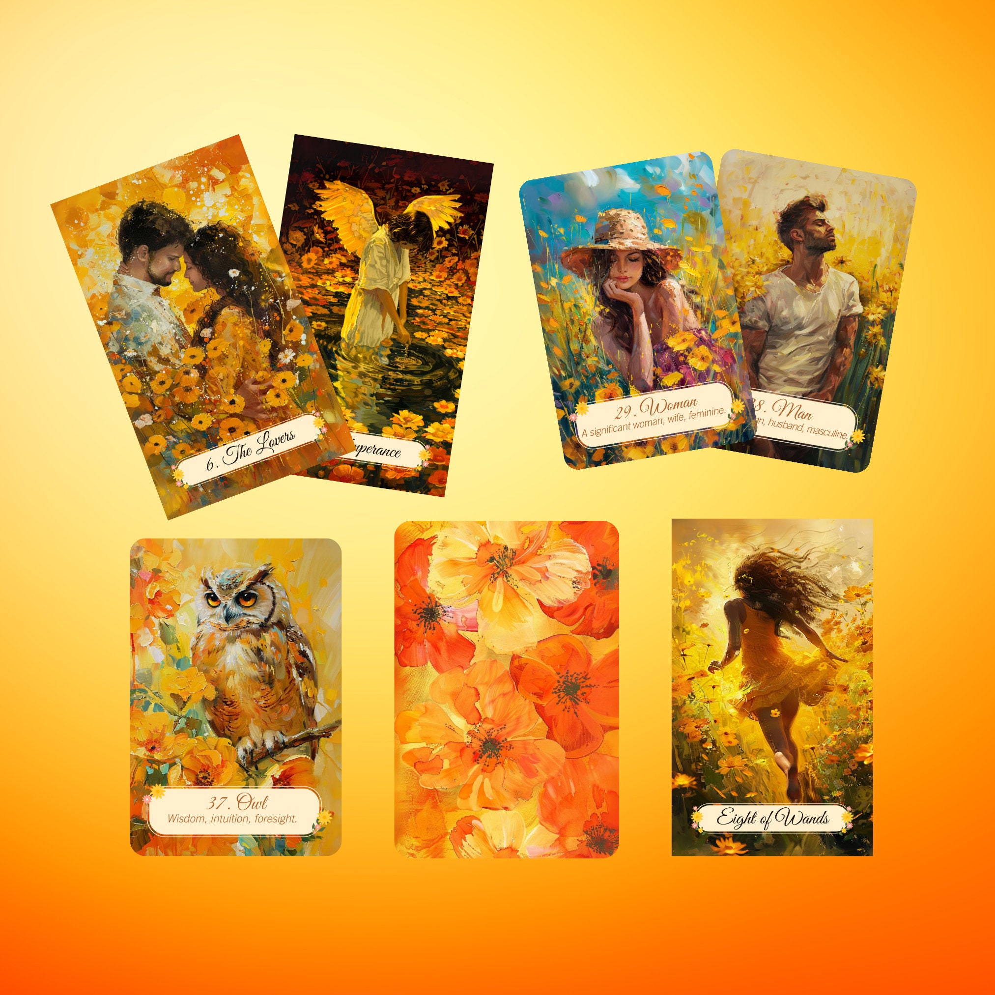 Summer Meadows Tarot タロットカード 海外 Summer Meadows Tarot and Lenormand Bundle by Hattie Thorn. 2 Deck