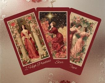 Tarocchi Hearts of Devotion • Mazzo di romanticismo vittoriano • Tarocchi di amore ed emozioni a 78 carte • Hattie Thorn