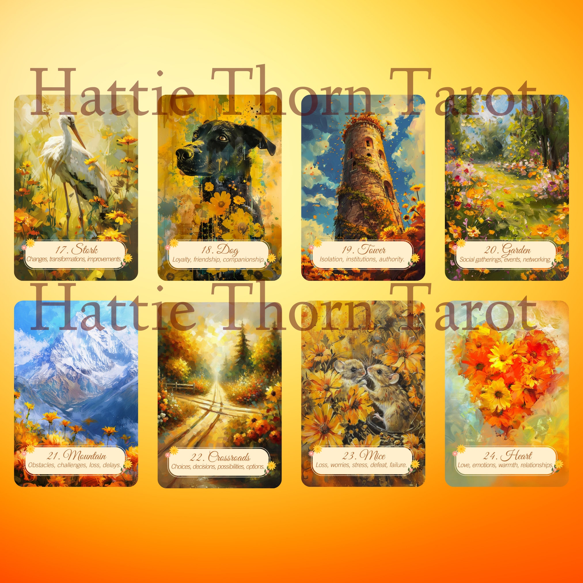 Summer Meadows Tarot & Lenormand • 2 Deck Special Bundle • Hattie