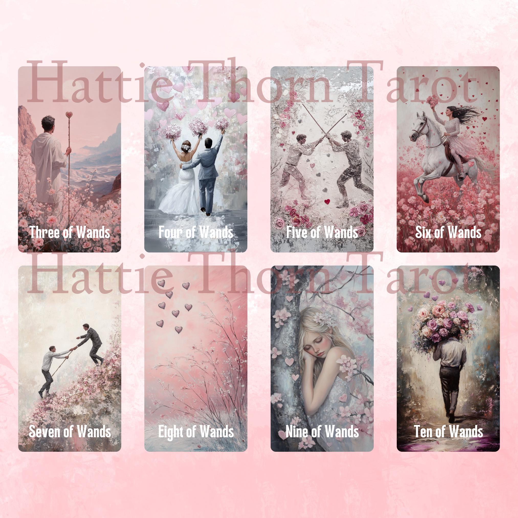 Lovers' Path Tarot • 78-card Deck & Guidebook • Romantic Oil