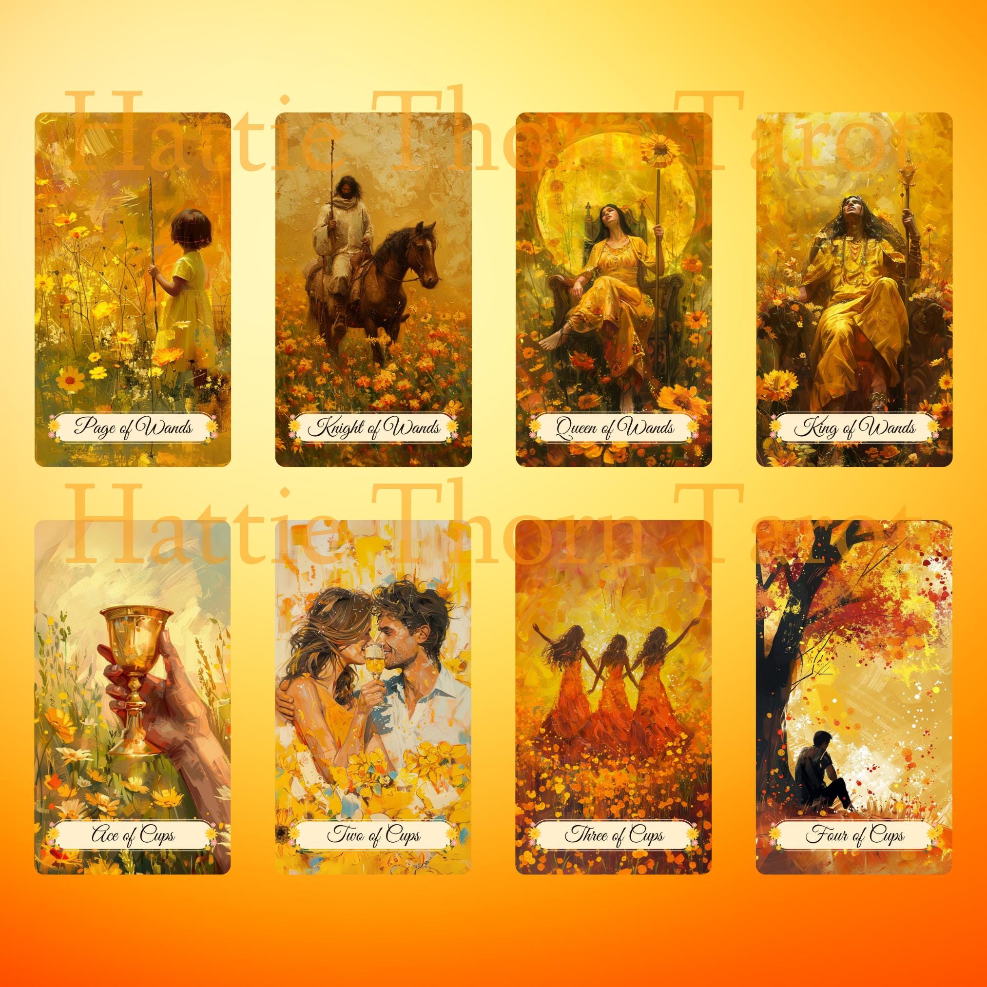 Four Seasons of Tarot • 4 Deck Collection • Hattie Thorn • Spring