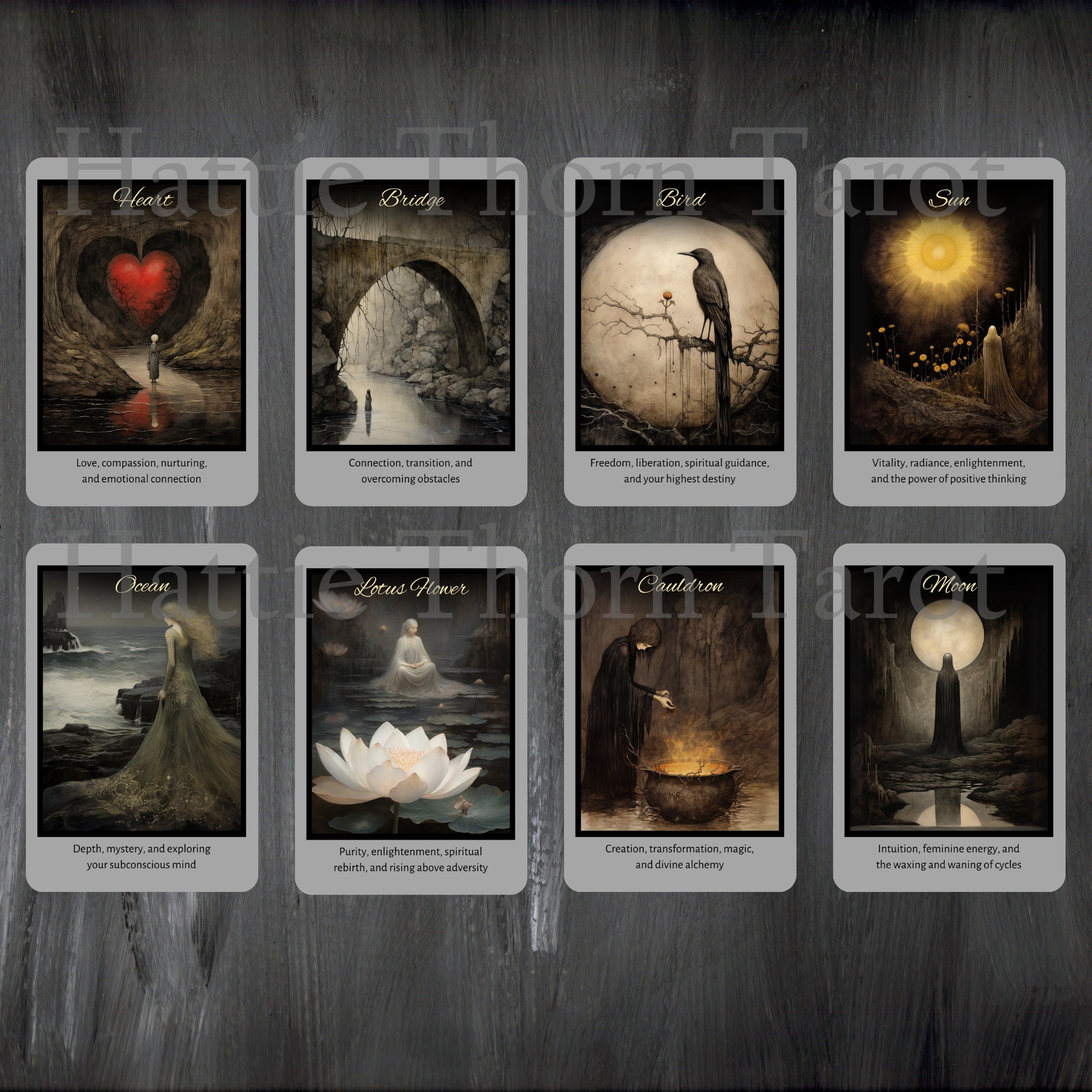 Shadow Fates Oracle • 45-card Deck • Dark Reflections & Intuition