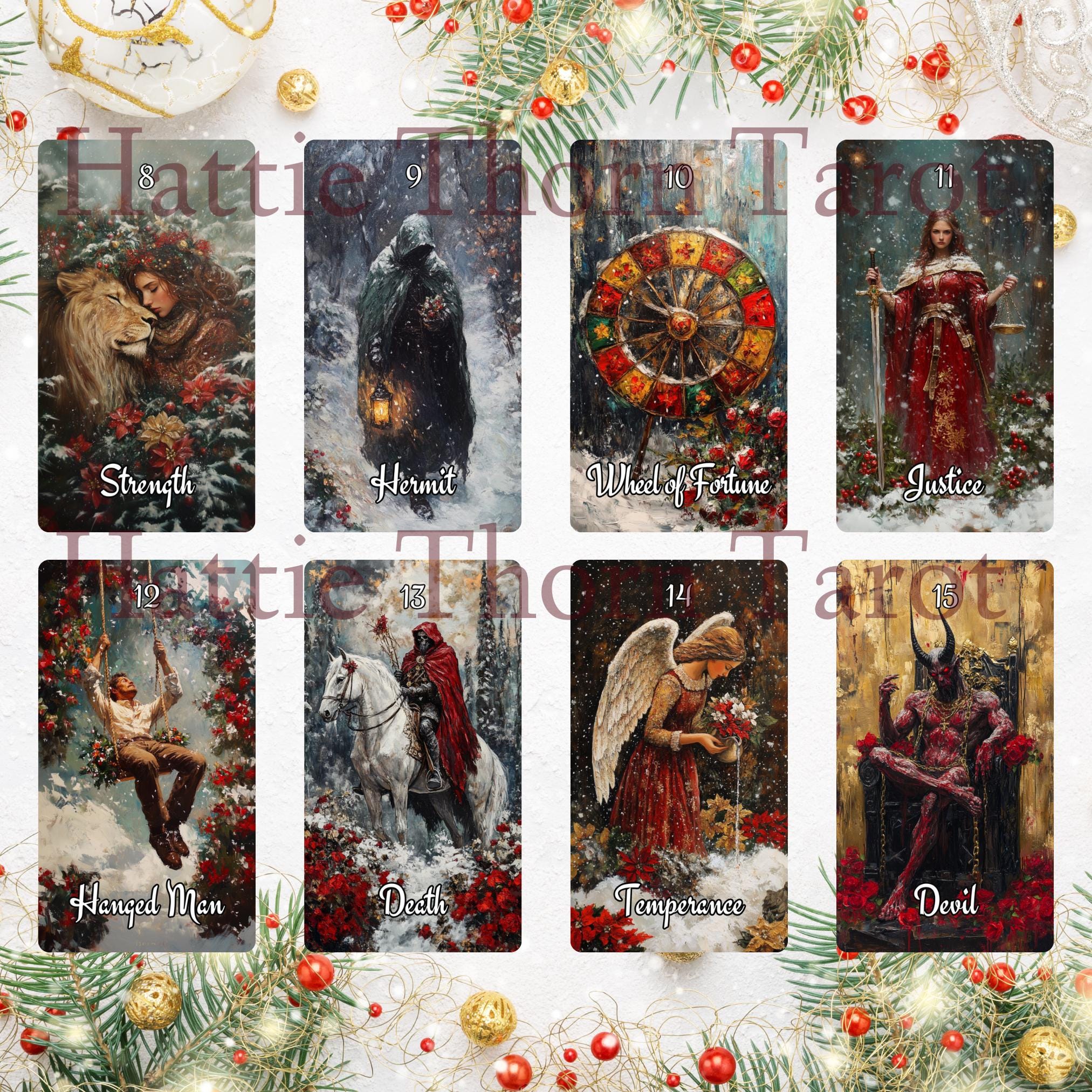 Christmas Spirit • 78 Card Holiday Deck • Hattie Thorn - Etsy