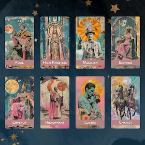 Magisches Mosaik Tarot von Hattie Thorn. Original Design 78 Kartendeck basierend auf Rider Taile einschließlich Magic Mosaic Tarot Tuck Box