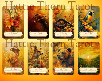 Summer Meadows Tarot and Lenormand Bundle by Hattie Thorn. 2 Deck
