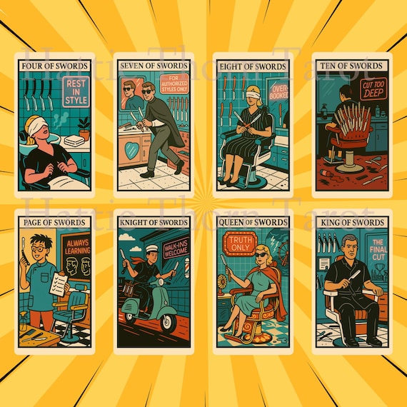 Kitsch Pop Tarot • 78 Card Deck • Retro Nostalgia • Neon Bright