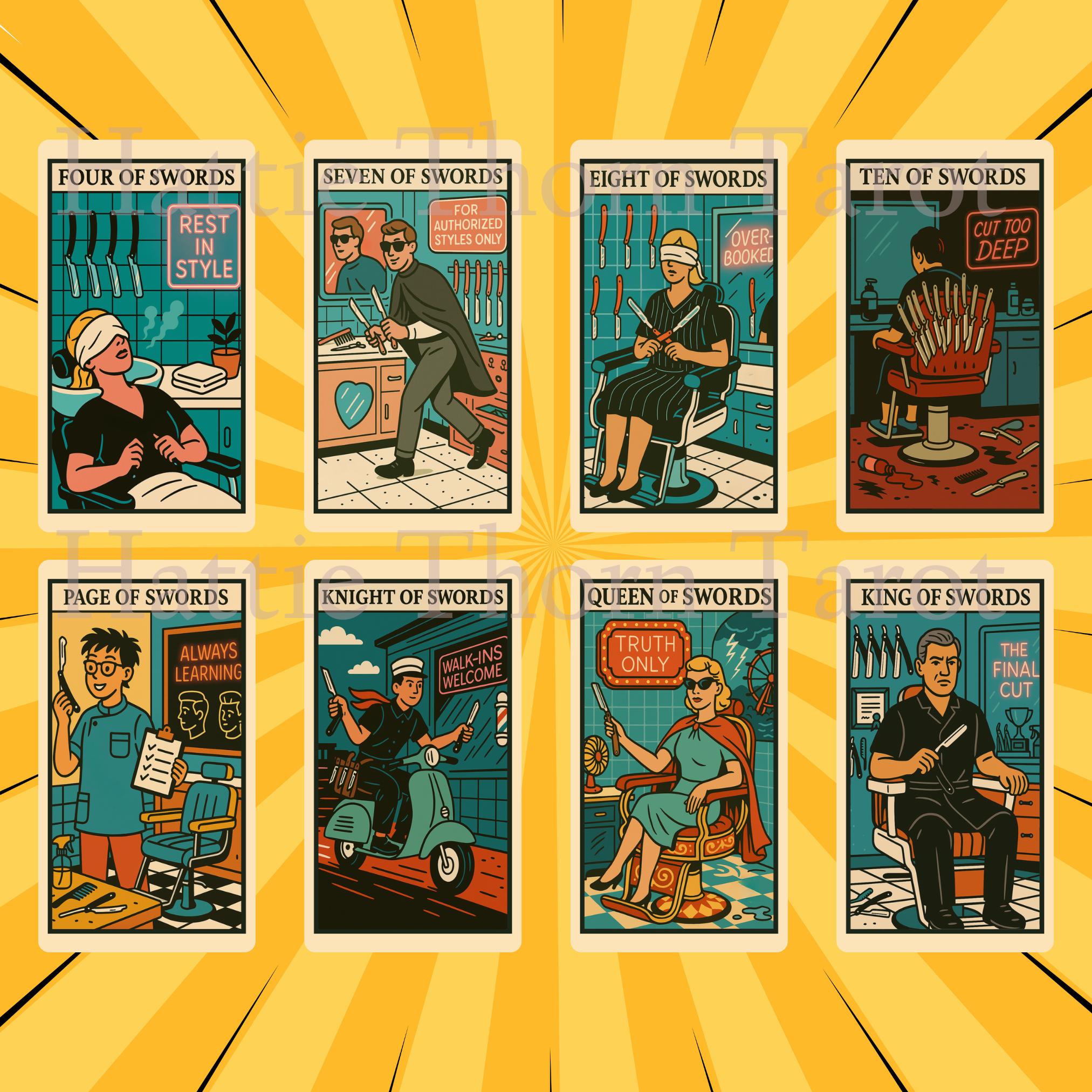 Kitsch Pop Tarot • 78 Card Deck • Retro Nostalgia • Neon Bright