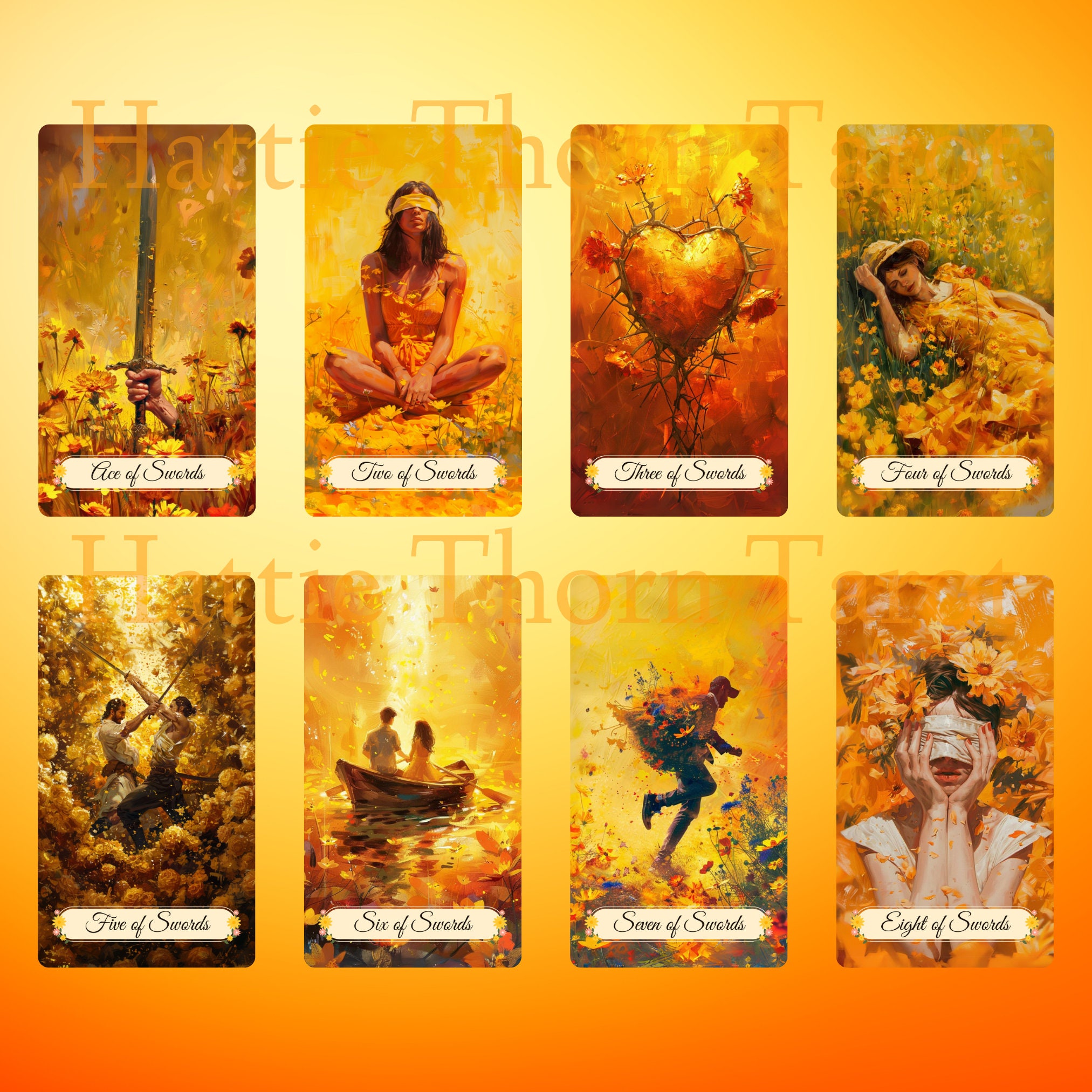 Summer Meadows Tarot • 78-card Deck • Sun-drenched Fields