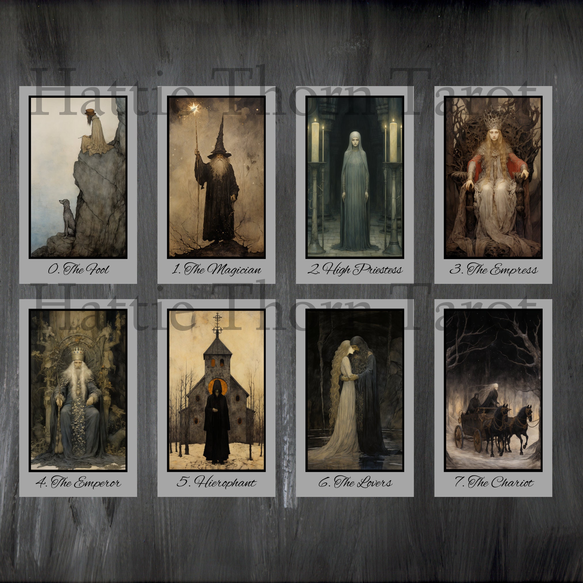 Shadow Fates Tarot • Gothic 78-card Deck • Haunting Visuals